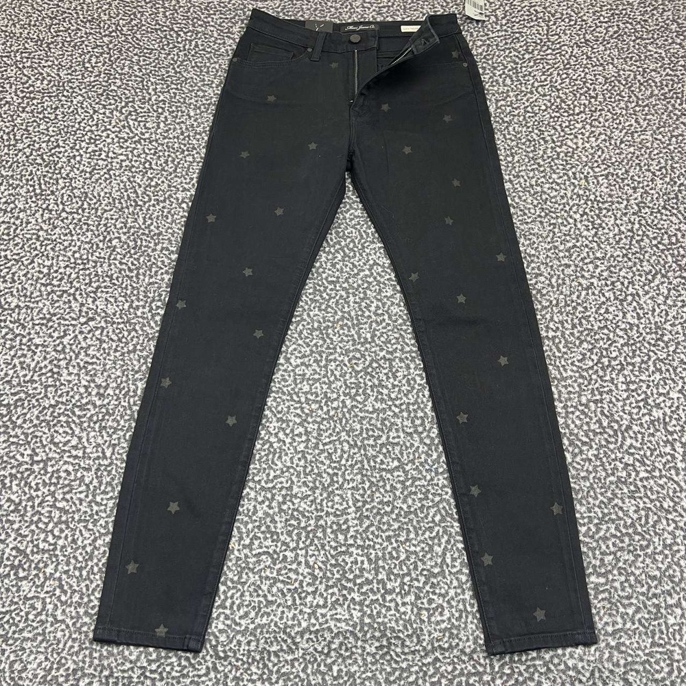 Mavi Lucy Jeans Women 27x28 Black Faded Super High Rise Skinny Pants Denim New